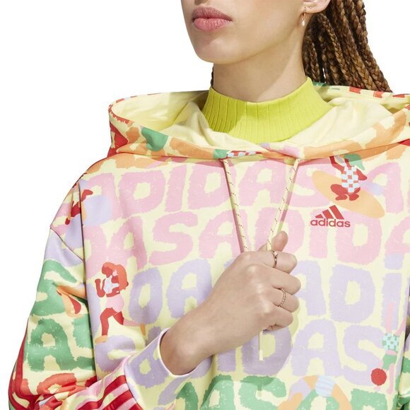 Women's adidas x FARM Rio 3-Stripes Hoodie (HS1196) SIZE XS NEW SEALED - Picture 7 of 9